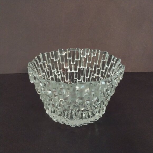 Vintage Scandi Finnish Design Icicle Glass Bowls - Set of 3 - Picture 4 of 9